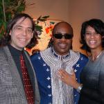With Troi Bechet and Stevie Wonder (2003).